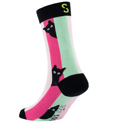 Curious Cat Natural Bamboo Knit Socks