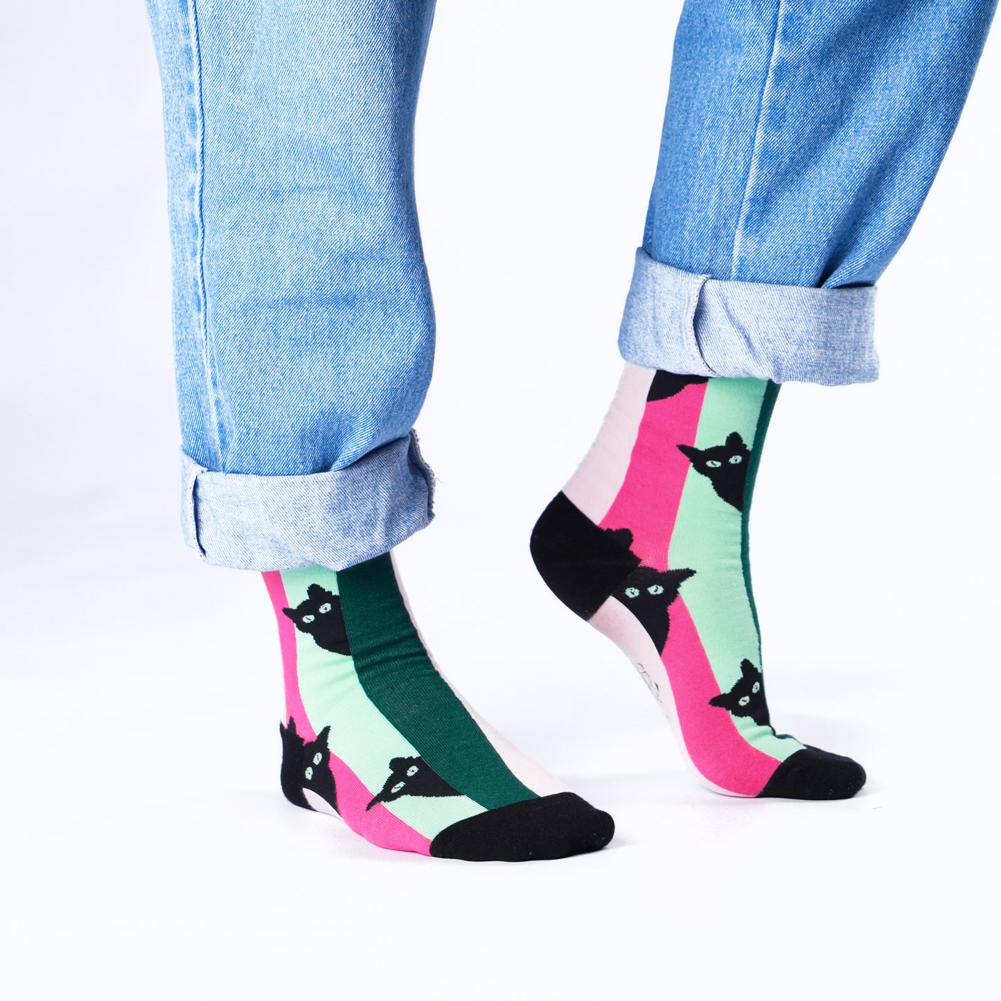 Curious Cat Natural Bamboo Knit Socks