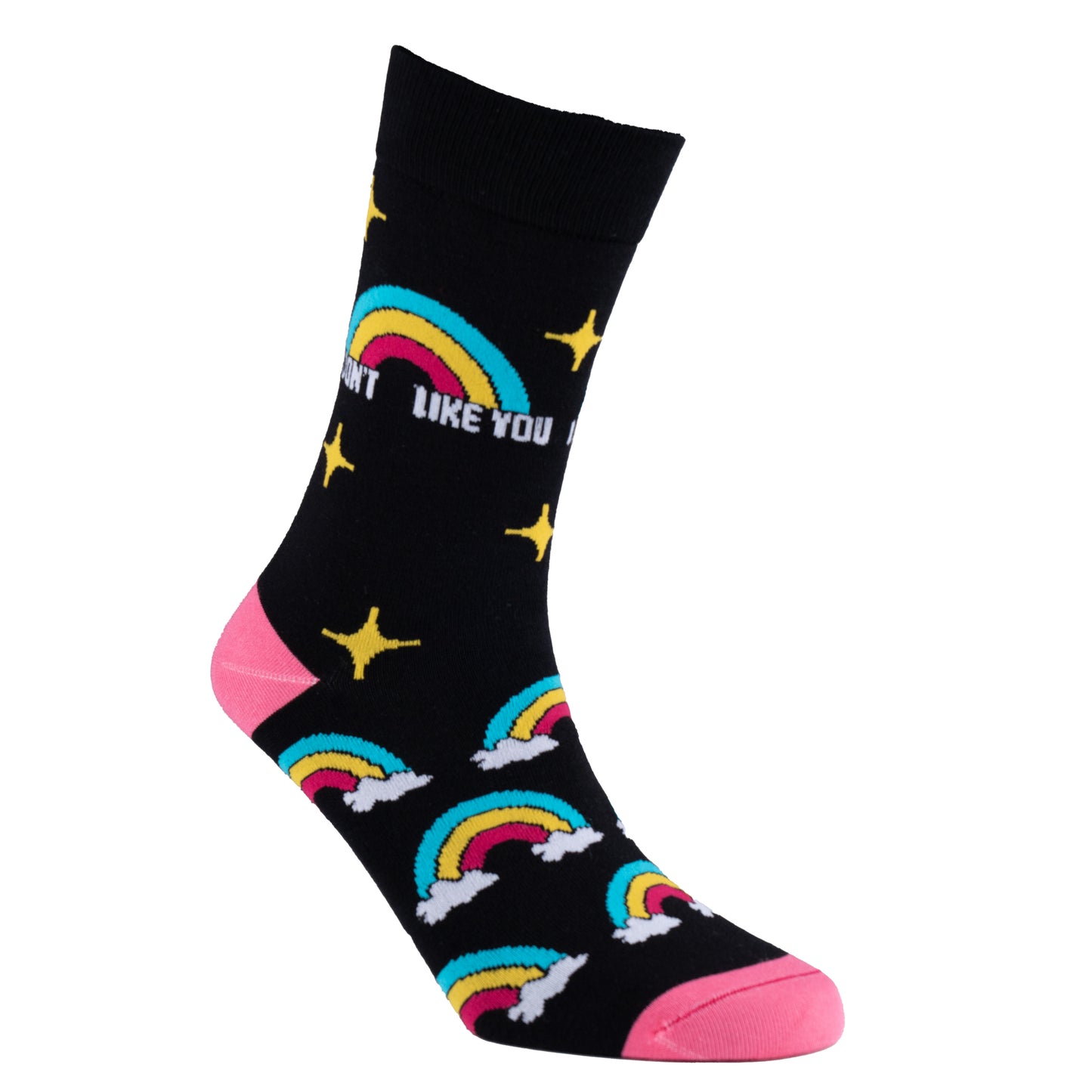I Don't Like You Natural Bamboo Knit Socks