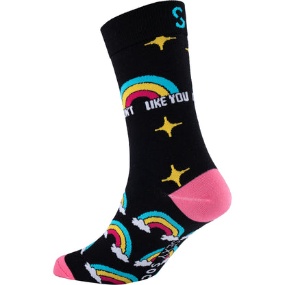 I Don't Like You Natural Bamboo Knit Socks