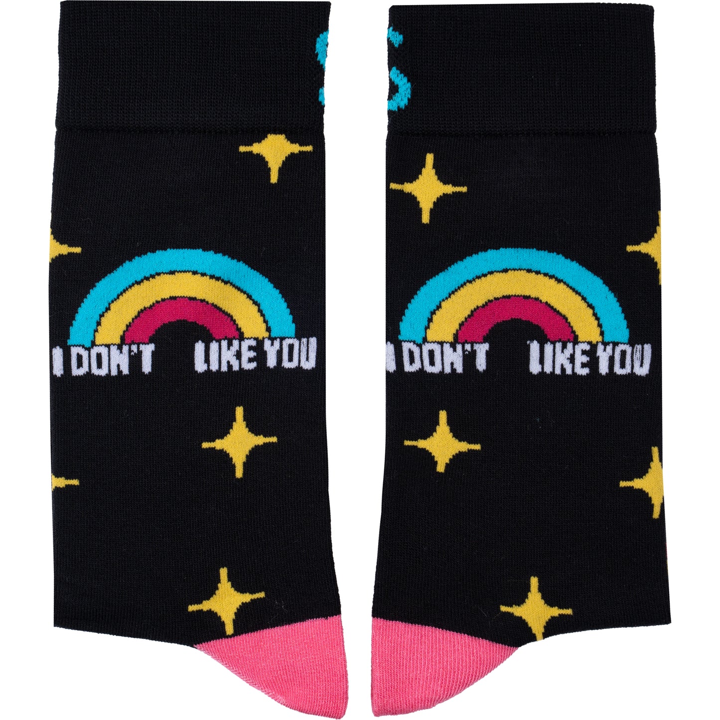 I Don't Like You Natural Bamboo Knit Socks