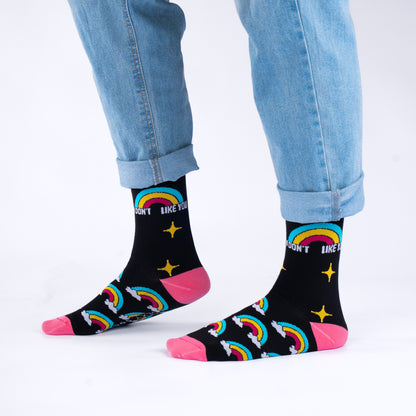 I Don't Like You Natural Bamboo Knit Socks