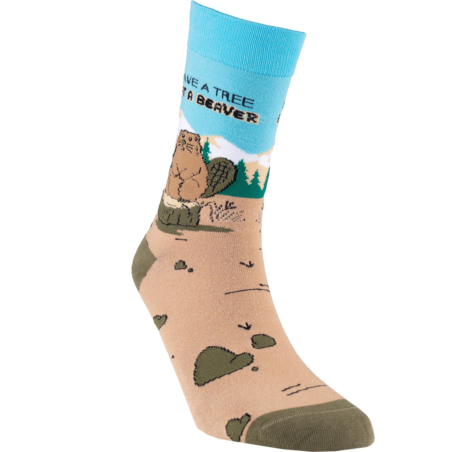 Eat a Beaver Funny Bamboo Knit Socks