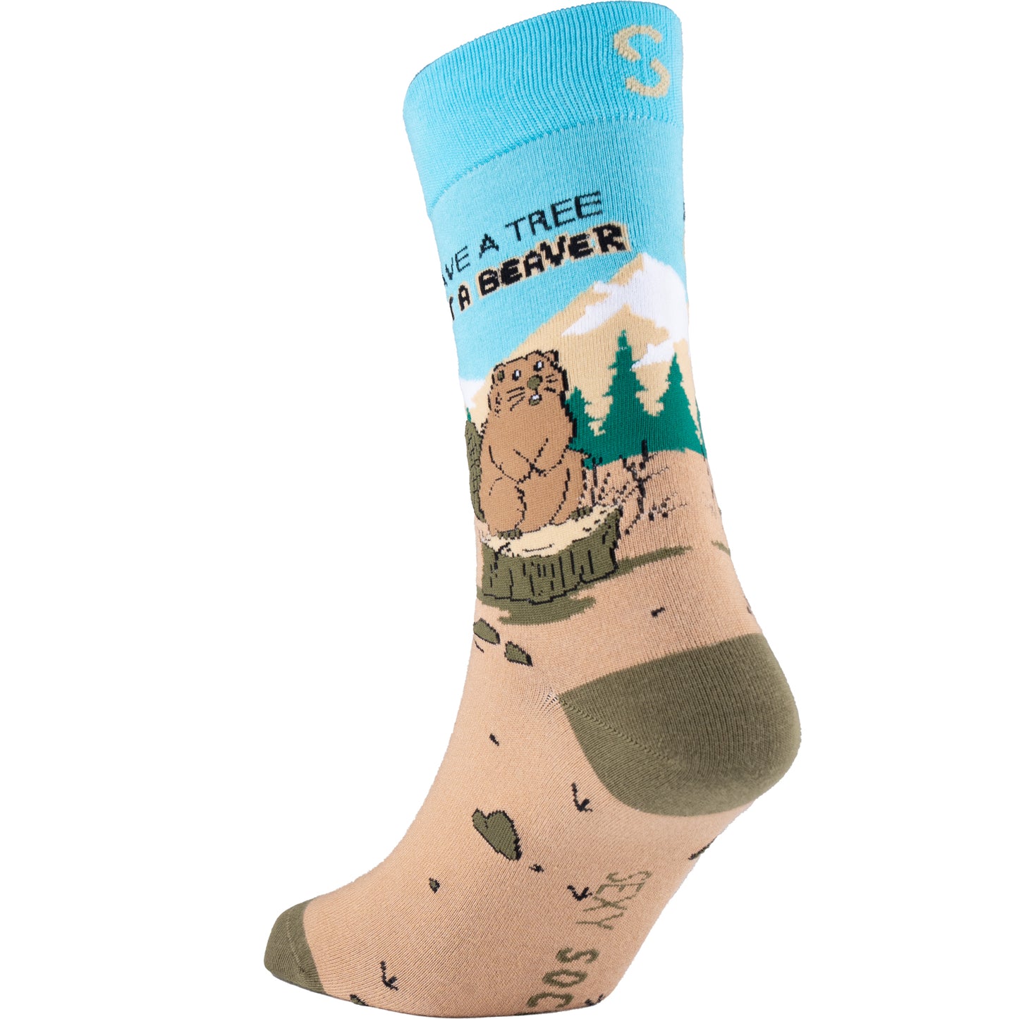 Eat a Beaver Funny Bamboo Knit Socks