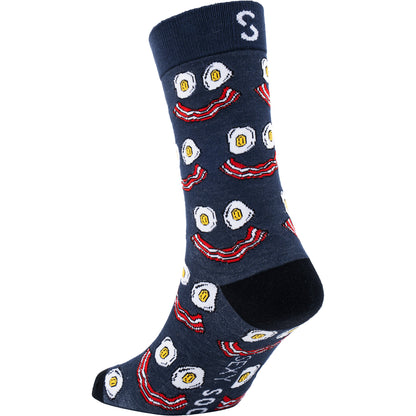 Eggs and Bacon Breakfast Bamboo Knit Socks
