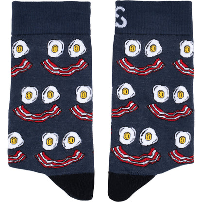 Eggs and Bacon Breakfast Bamboo Knit Socks