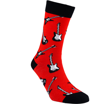 Electric Strings Music Guitar Bamboo Knit Socks