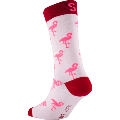 Pink Flamingo Beach Bamboo Socks
