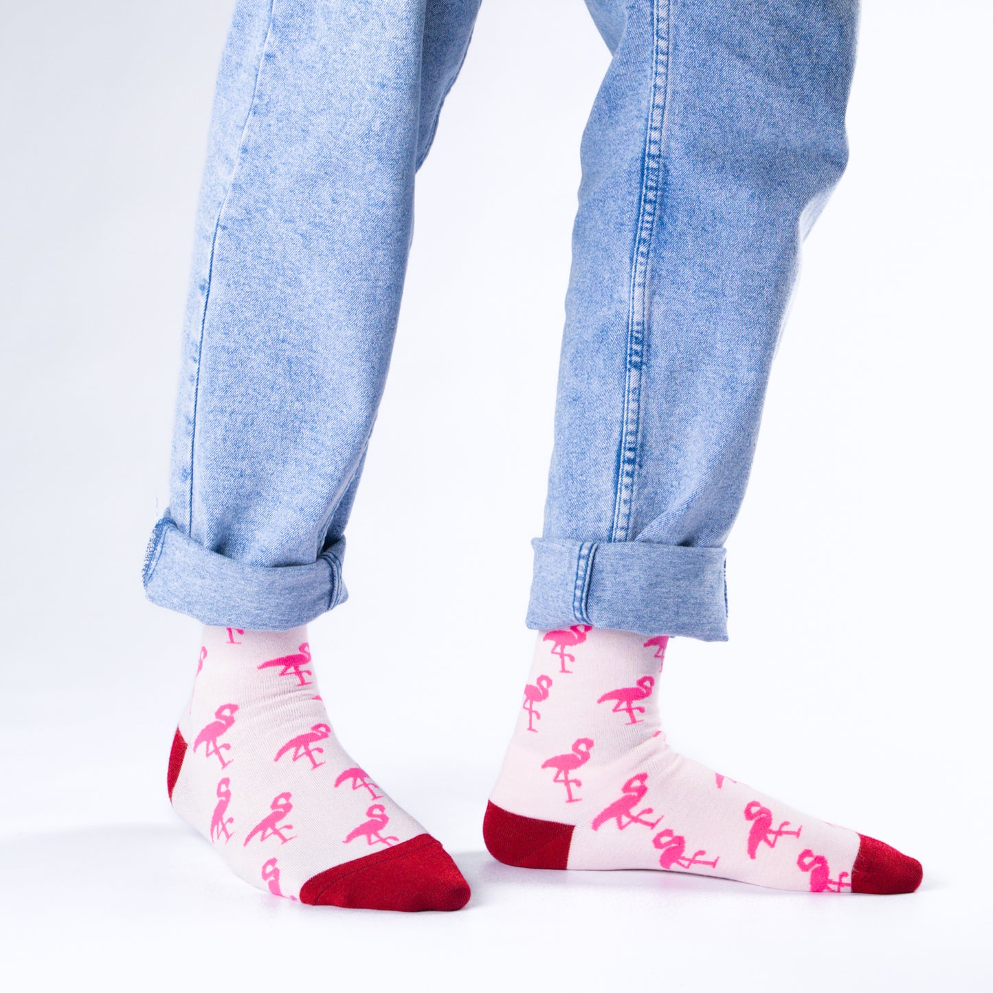 Pink Flamingo Beach Bamboo Socks