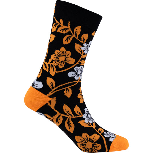 Floral Flower Print Bamboo Knit Socks for Women