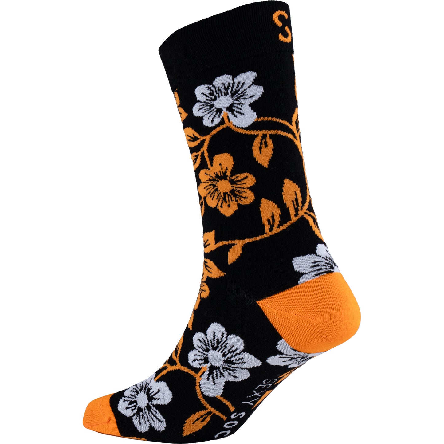 Floral Flower Print Bamboo Knit Socks for Women