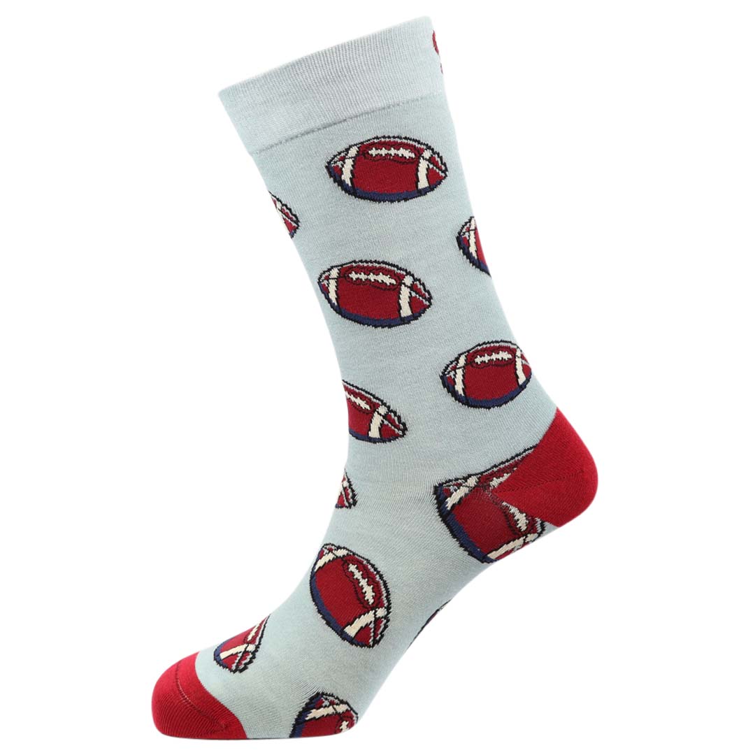 Footballs Natural Bamboo Knit Socks