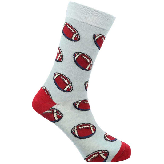 Footballs Natural Bamboo Knit Socks