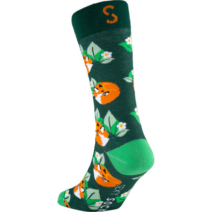 Foxes Wildlife Bamboo Knit Socks