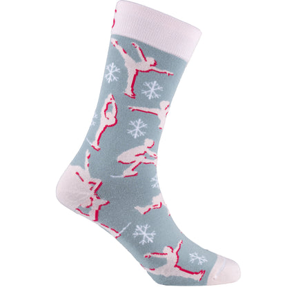 Free Skate Figure Skating Bamboo Knit Socks