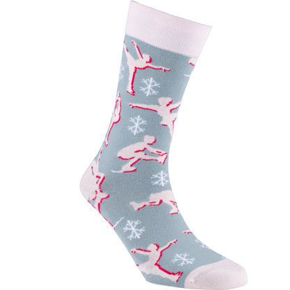 Free Skate Figure Skating Bamboo Knit Socks