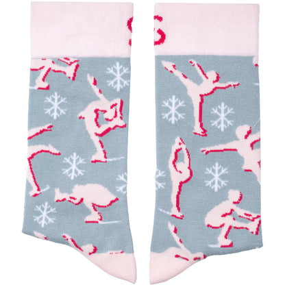 Free Skate Figure Skating Bamboo Knit Socks