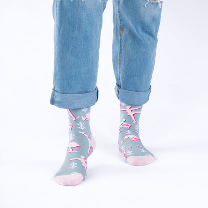 Free Skate Figure Skating Bamboo Knit Socks
