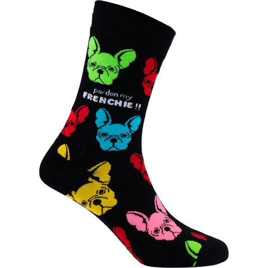 Frenchie French Bulldog Bamboo Knit Socks