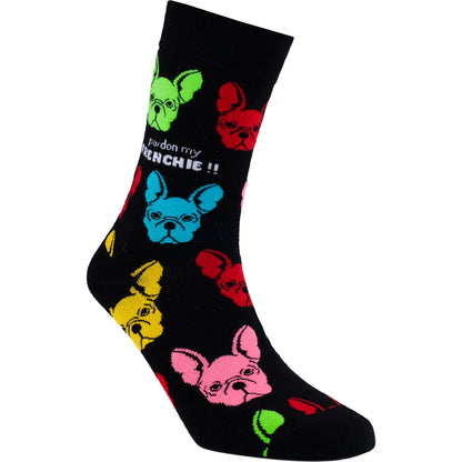 Frenchie French Bulldog Bamboo Knit Socks