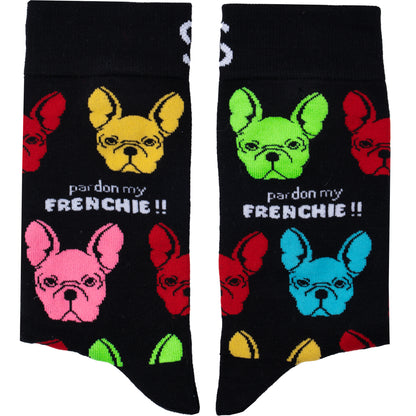 Frenchie French Bulldog Bamboo Knit Socks