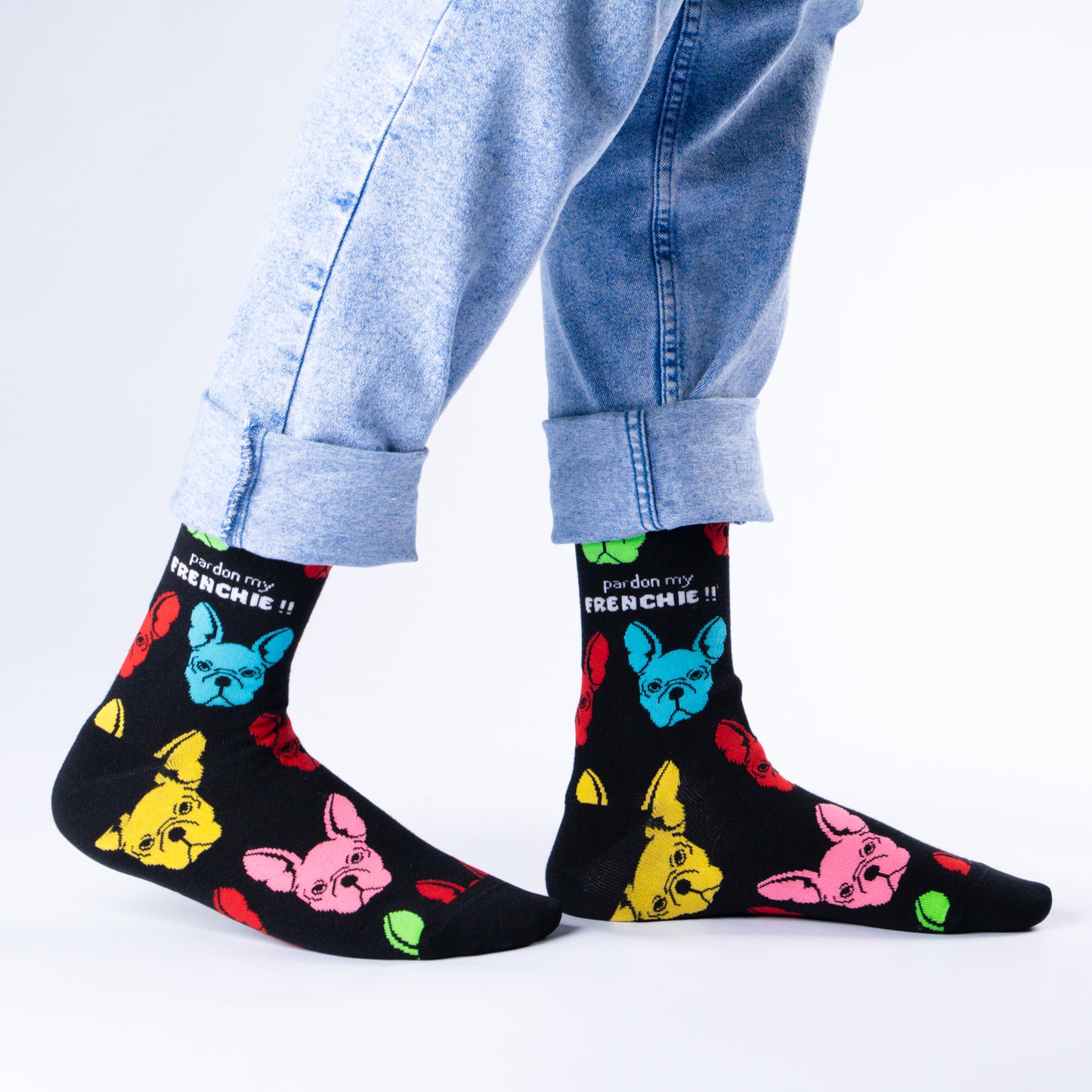 Frenchie French Bulldog Bamboo Knit Socks