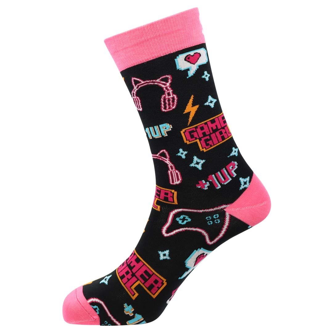 Gamer Girl Natural Bamboo Knit Socks