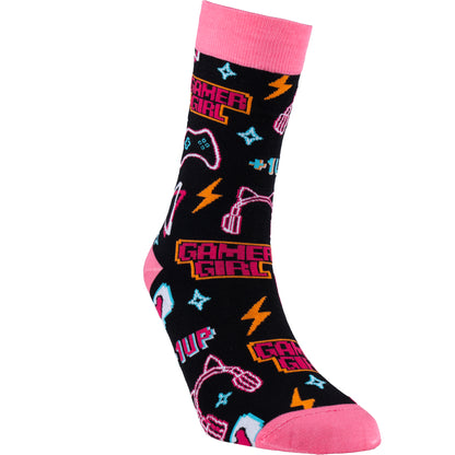 Gamer Girl Gaming Bamboo Knit Socks for Women