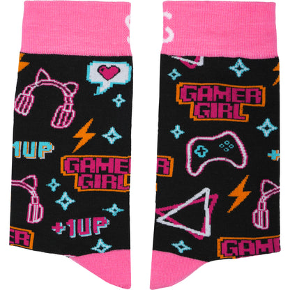 Gamer Girl Gaming Bamboo Knit Socks for Women