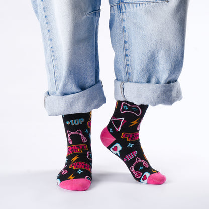 Gamer Girl Gaming Bamboo Knit Socks for Women