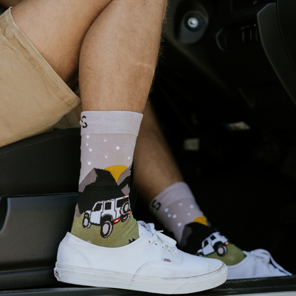 Getaway Natural Bamboo Knit Socks