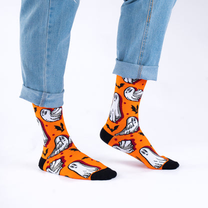 Ghost Spooks Halloween Bamboo Knit Socks