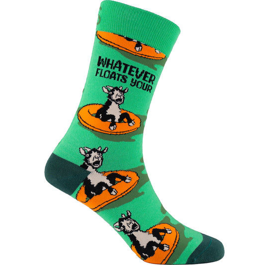 Goat Float Funny Animal Bamboo Knit Socks