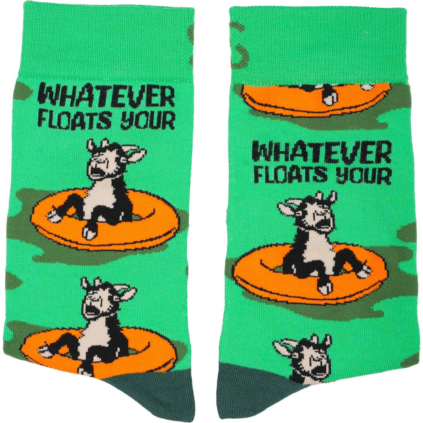 Goat Float Funny Animal Bamboo Knit Socks