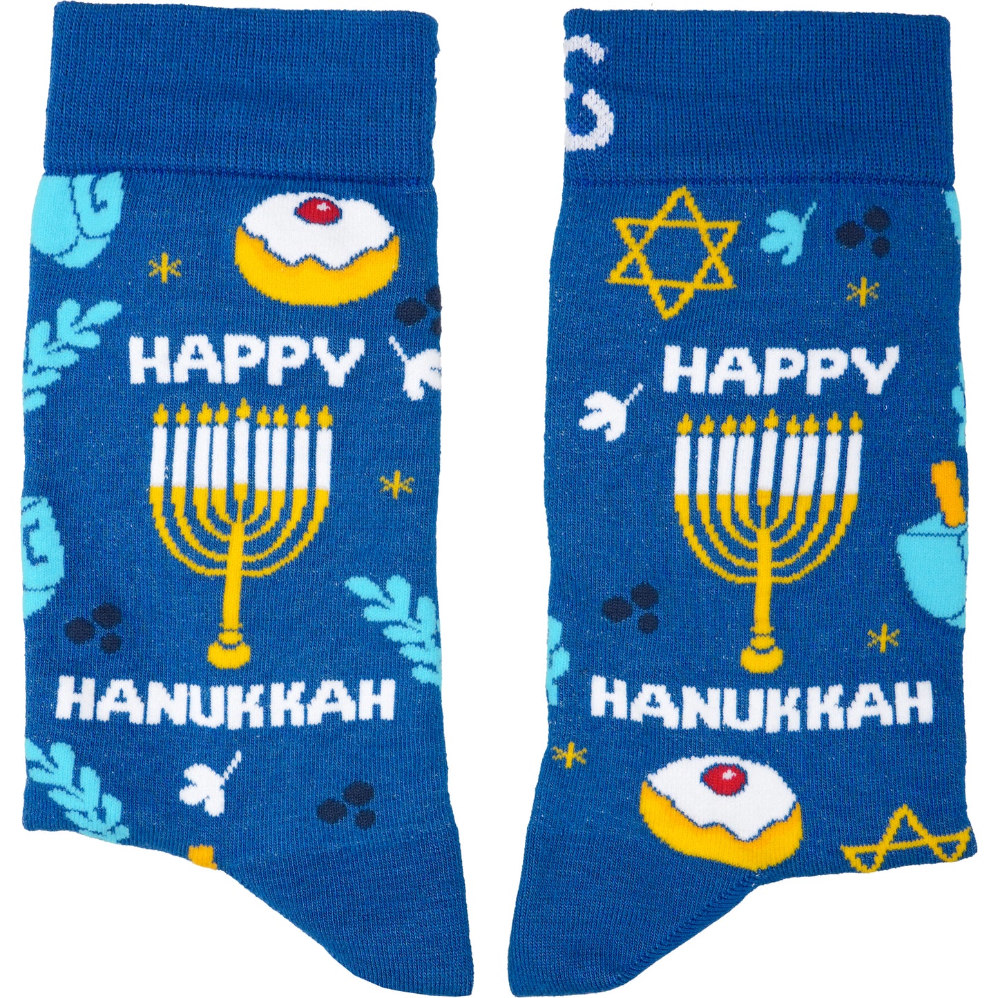 Hanukkah Natural Bamboo Knit Socks