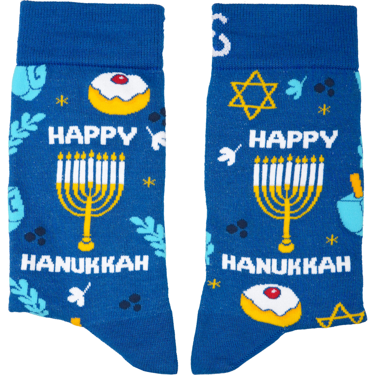 Happy Hanukkah Bamboo Crew Socks