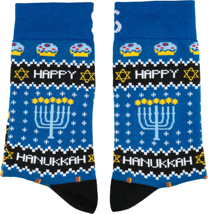 Happy Hanukkah Bamboo Crew Socks