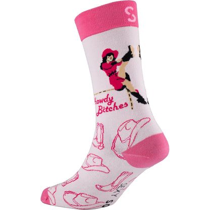 Howdy Bitches Natural Bamboo Knit Socks