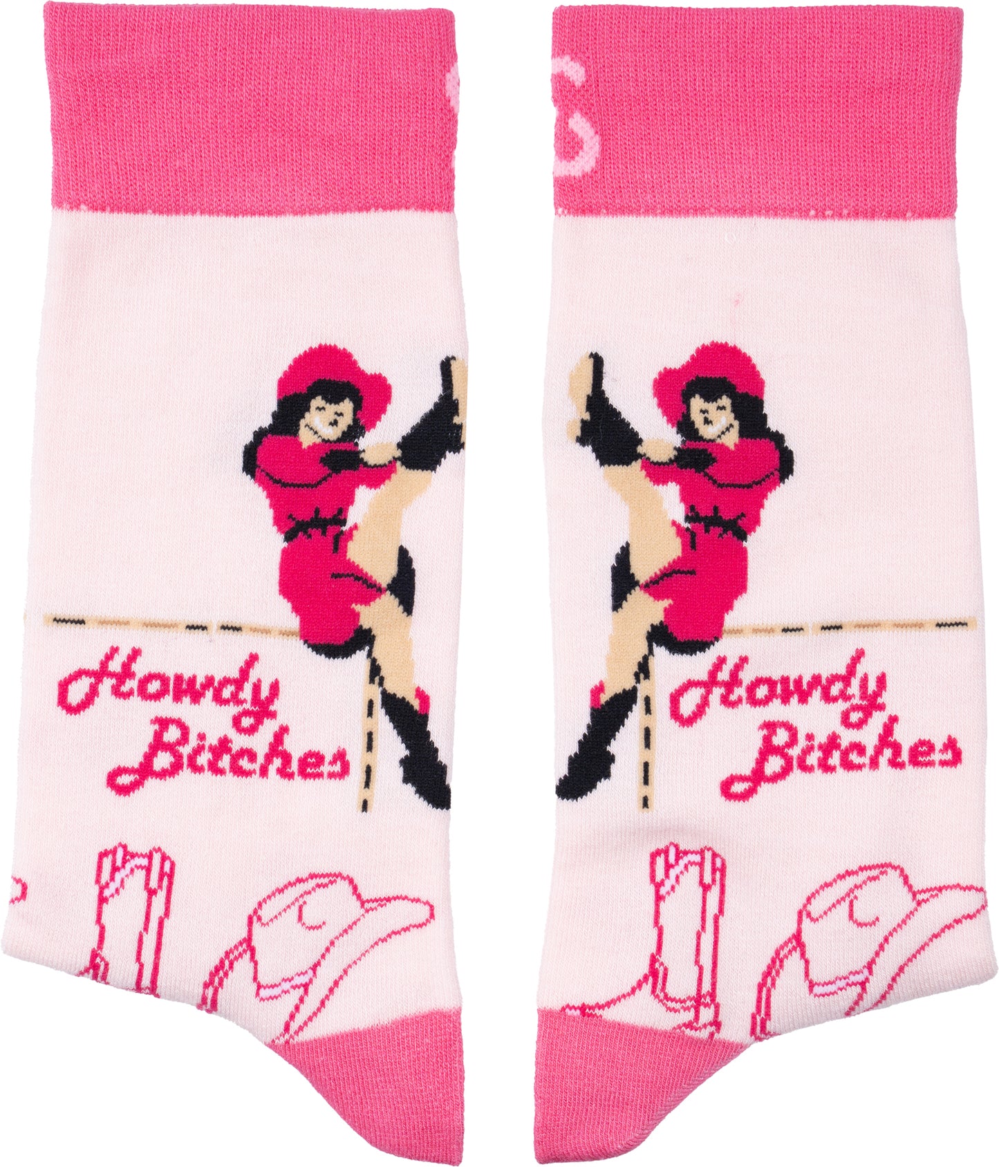 Howdy Bitches Natural Bamboo Knit Socks