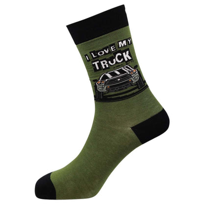 I Love My Truck Natural Bamboo Knit Socks