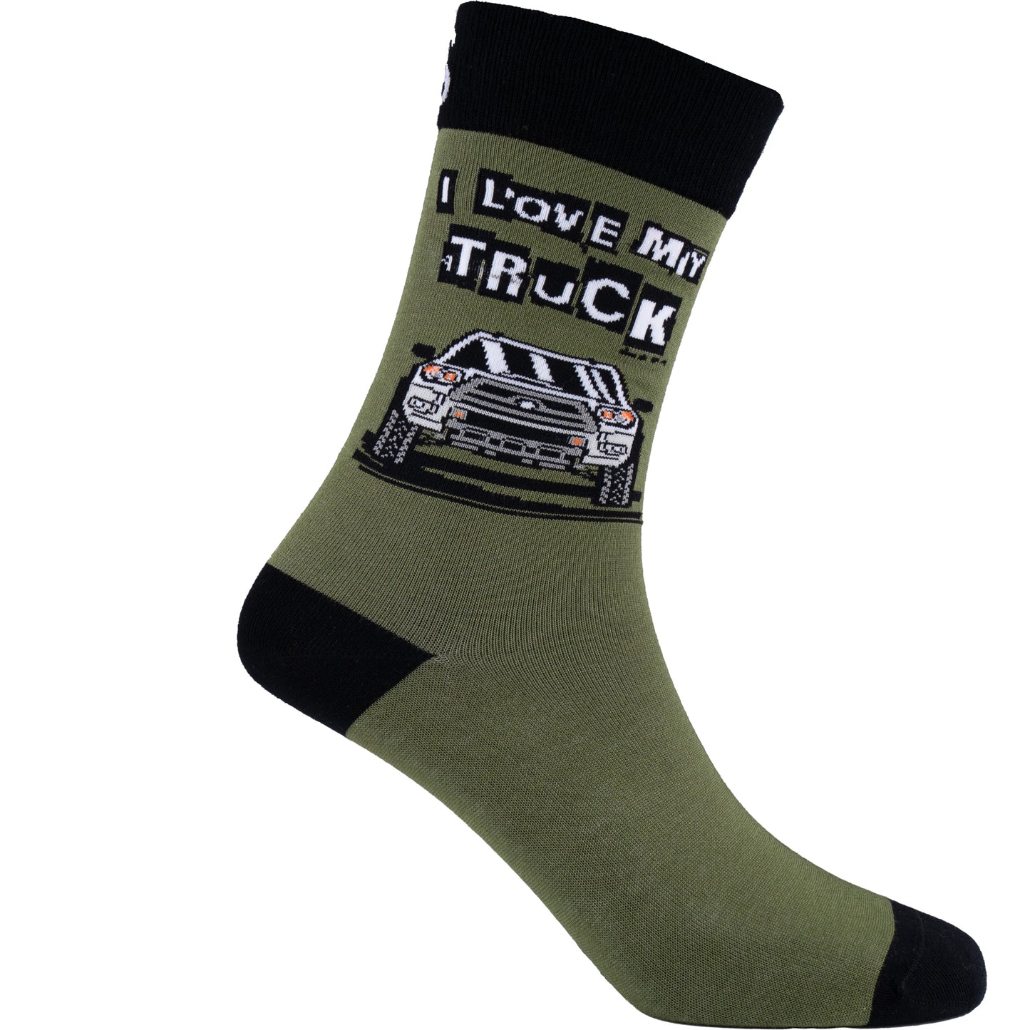 I Love My Truck Natural Bamboo Knit Socks