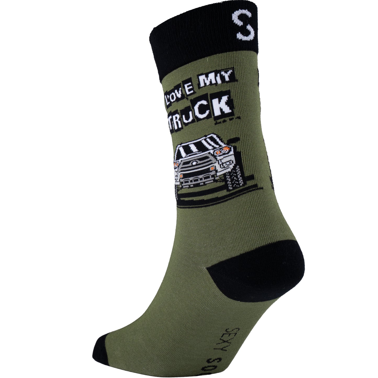 I Love My Truck Natural Bamboo Knit Socks
