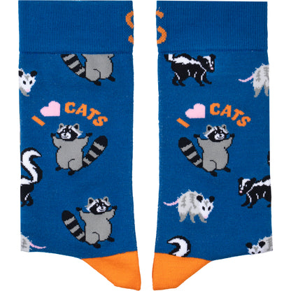 I Heart Cats Natural Bamboo Knit Socks