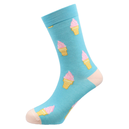 Ice Cream Natural Bamboo Knit Socks
