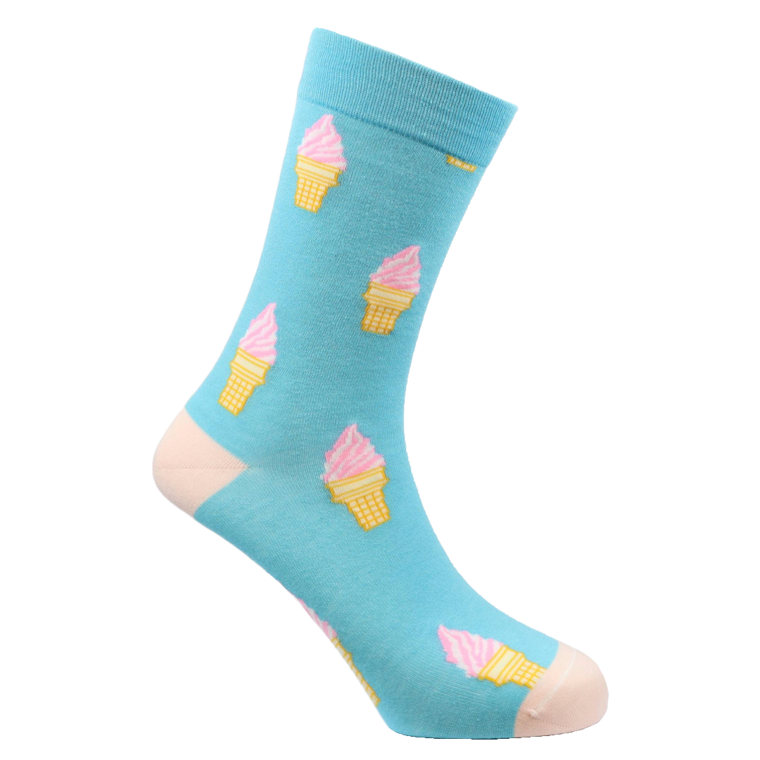 Ice Cream Natural Bamboo Knit Socks