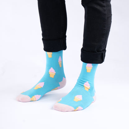 Ice Cream Natural Bamboo Knit Socks