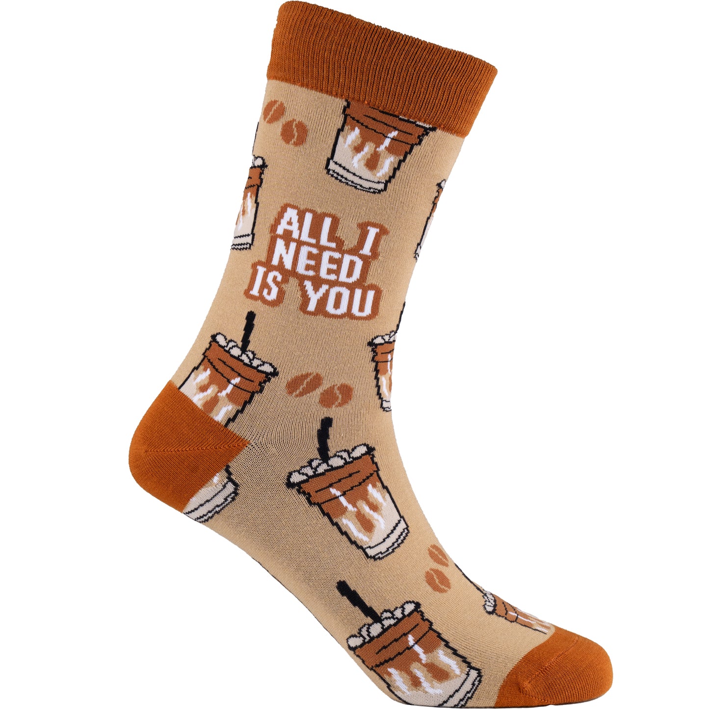 Iced Coffee Bamboo Crew Socks