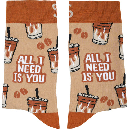 Iced Coffee Bamboo Crew Socks