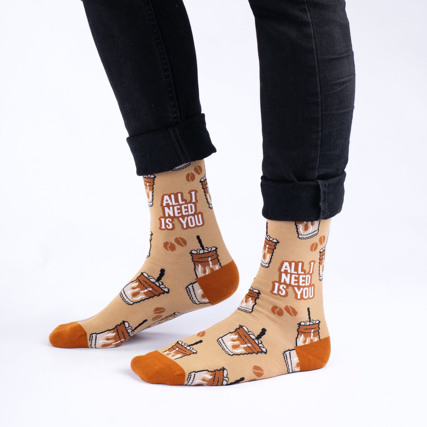 Iced Coffee Bamboo Crew Socks