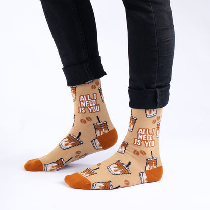 Iced Coffee Bamboo Crew Socks
